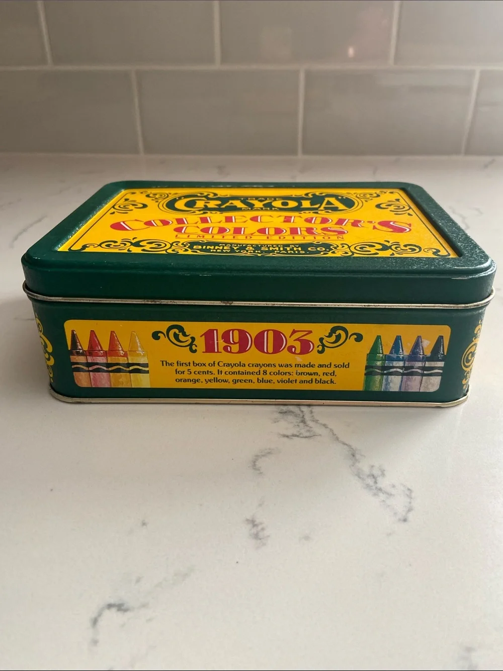 Vintage 1991 Crayola Collector’s Colors Limited Edition Tin